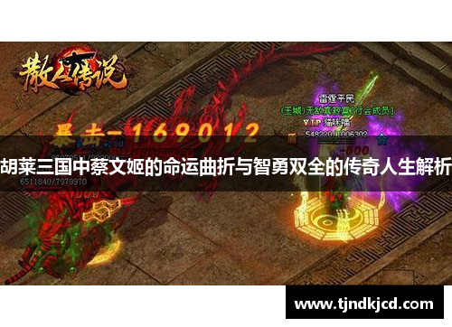胡莱三国中蔡文姬的命运曲折与智勇双全的传奇人生解析